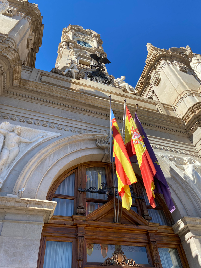 Ayuntamiento en el centro de Valencia